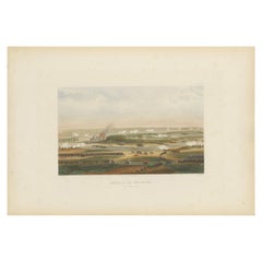 Used Print of the Battle of Waterloo, circa 1860