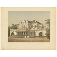 Antique Print of the Bellevue Hotel on Java by M.T.H. Perelaer, 1888