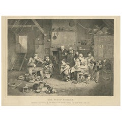 Antique Print of 'The Blind Fiddler' by Vizetelly, '1844'