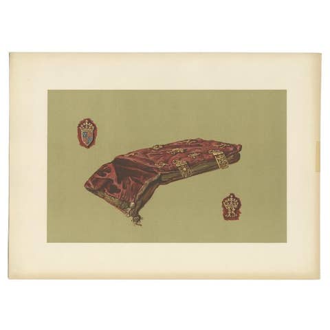 Antique Print of the Book of Hours by Gibb, 1890