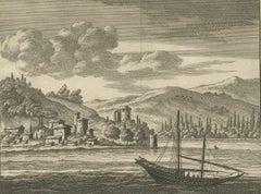 Antique Print of the Bosphorus and the Black Sea, Turkey