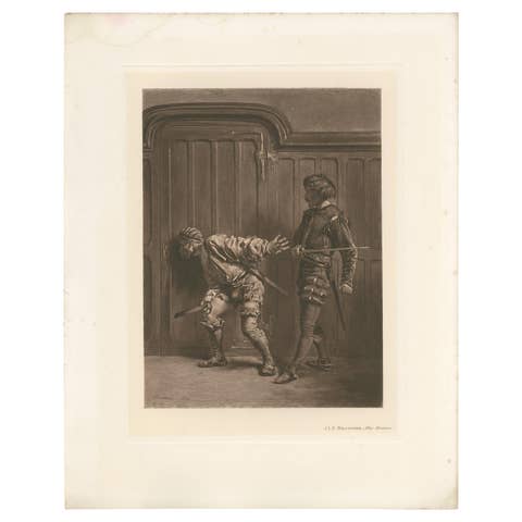 Antique Print of 'The Bravos' Made after J.L.E. Meissonier '1902'