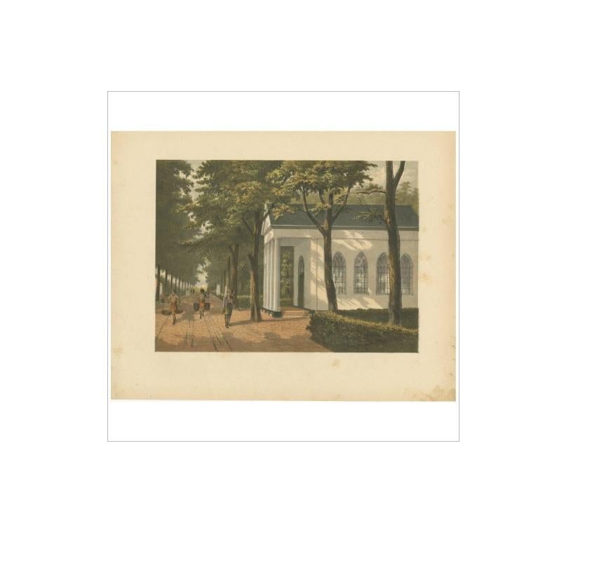 19th Century Antique Print of the Buitenzorg Estate in Batavia by M.T.H. Perelaer, 1888 For Sale
