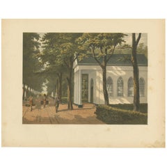 Antiker Druck des Buitenzorg-Anwesens in Batavia von M.T.H. Perelaer, 1888