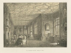 Antique Lithograph Print of The Cartoon Gallery, Circa 1870