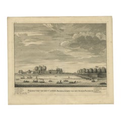 Impression ancienne du château de Batavia ou aujourd'hui de Jakarta, Indonésie, 1726
