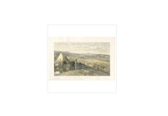 Antique Print of the Cavalry Camp 'Crimean War' by W. Simpson, 1855