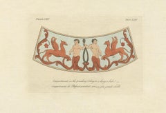 Antique Print of the Ceiling Decoration of a Roman Bath by Cameron '1772'