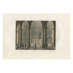 Antique Print of the Church of the Holy Sepulchre by Ferrario '1831'