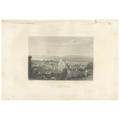 Antiker antiker Druck der Stadt von Acre von Grgoire, 1883