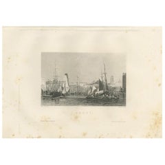 Antiker Druck der Stadt Brest von Grégoire '1883'.