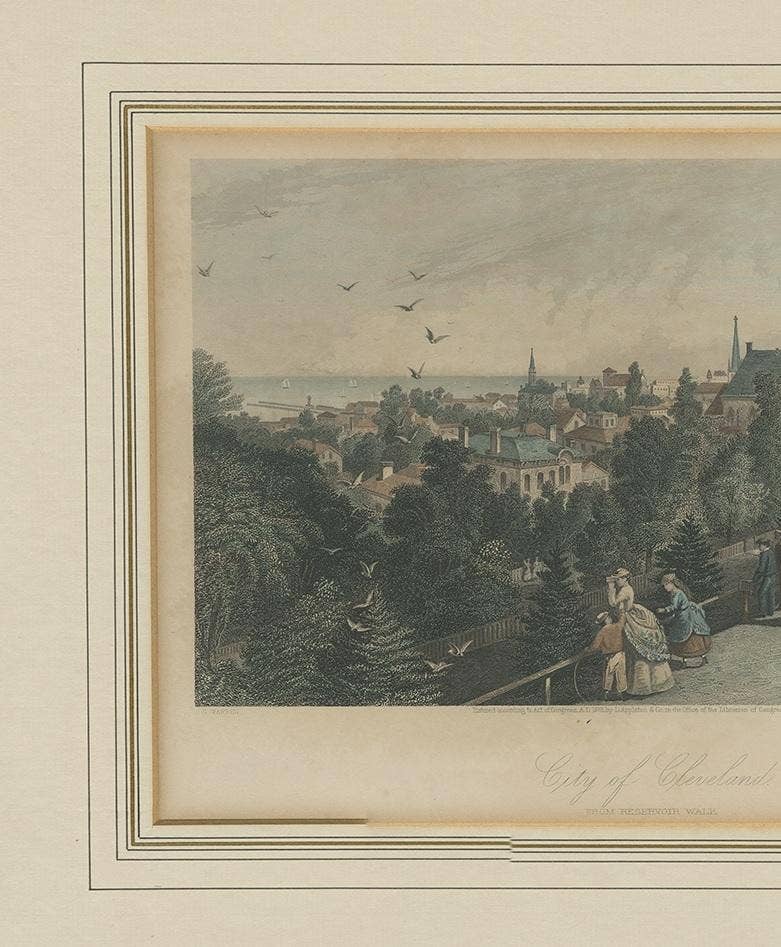 Antique Print of the City of Cleveland by Appleton, 1872