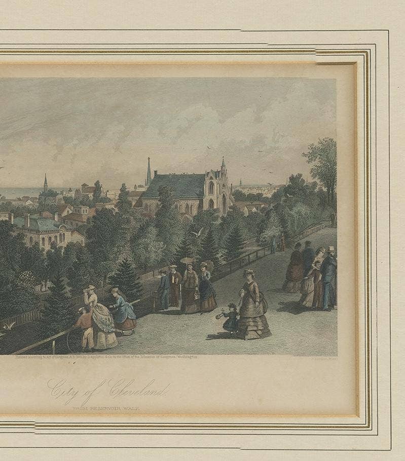 Antique Print of the City of Cleveland by Appleton, 1872