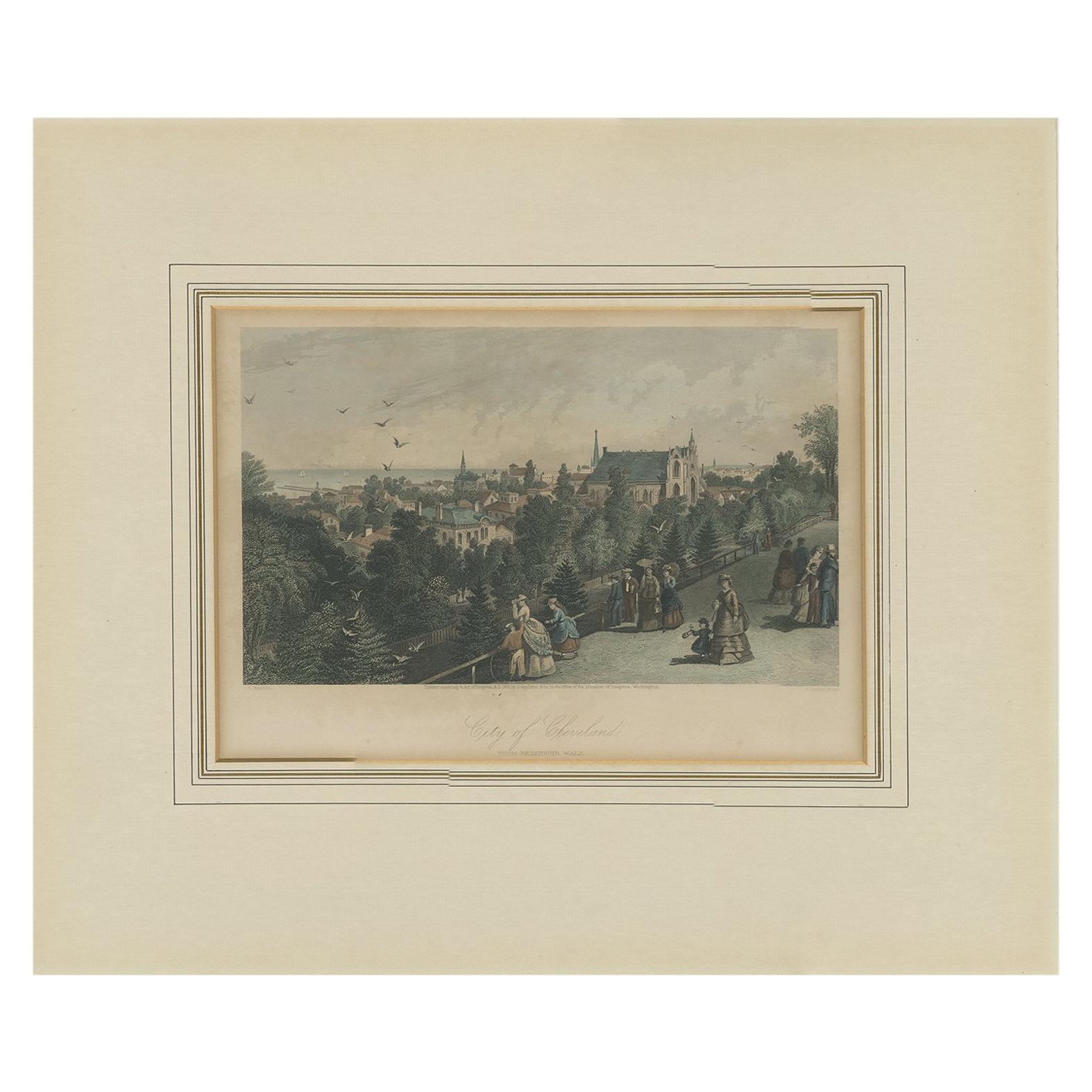 Impression ancienne de la ville de Cleveland par Appleton, 1872