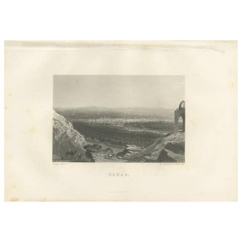 Antique Print of the City of Damas by Grégoire '1883'