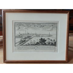 Antique Print of the City of Dokkum, The Netherlands, c.1730