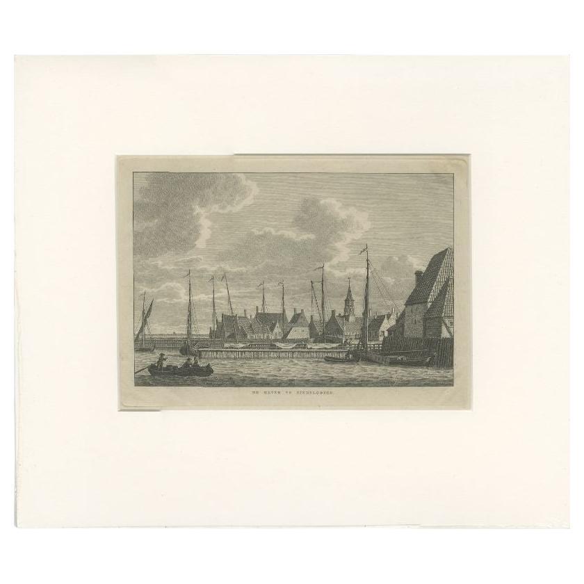 Antique Print of the City of Hindeloopen, Historic Village in Friesland, 1793