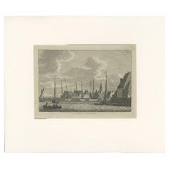 Antique Print of the City of Hindeloopen, Historic Village in Friesland, 1793