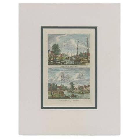 Antique Engraving of IJlst near Sneek in Friesland, The Netherlands, 1790