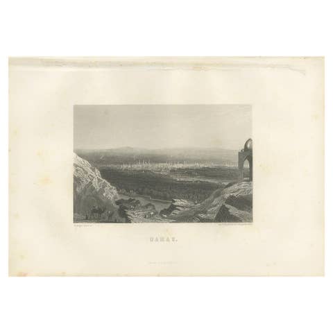 Antique Print of the City of Jerusalem by Grégoire '1883'