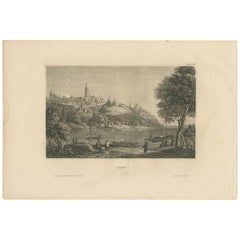 Antique Print of the City of Kiev 
Ukraine
 by Meyer (c.1850)
