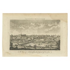 Antique Print of the City of Madrid by Middleton 'circa 1780'