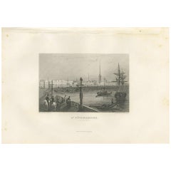 Impression ancienne de la ville de Saint-Pétersbourg par Grgoire (1883)