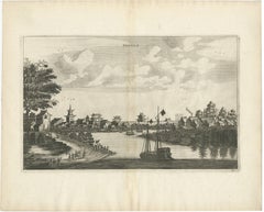 Antique Print of the City of Single in China, 1668