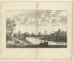 Antique Print of the City of Single in China, by Nieuhof, 1666