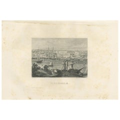 Antique Print of the City of Stockholm by Grégoire, '1883'