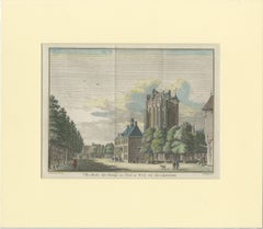 Antiker Druck der Stadt Wijk Bij Duurstede, Niederlande, um 1760