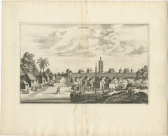 Antique Print of the City of Yangzhou, China by Nieuhof, 1668