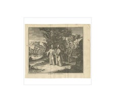 Antique Print of the Clothing of the Tonkin People ‘Vietnam’ by I. Tirion, 1730
