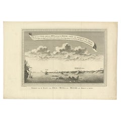 Antiker Druck der Küste von Elmina nach Moree, Westafrika, 1748