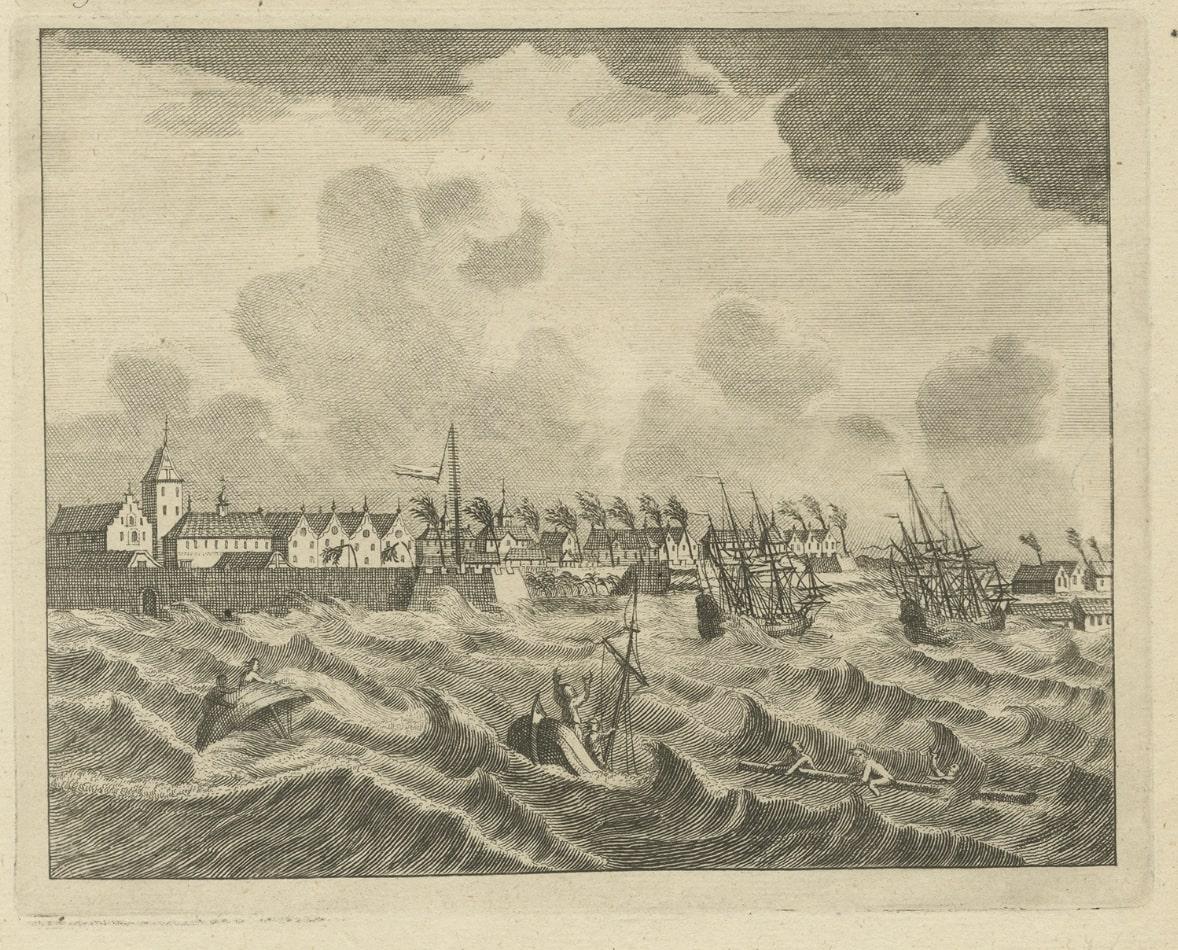 Grabado antiguo de la costa de Coromandel en la India, 1726 siglo XVIII y antes en venta