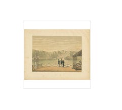 Antique Print of the Crater Lake on Java by M.T.H. Perelaer, 1888