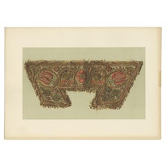Antique Print of the Cuff of Lord Darnley's Glove by Gibb, 1890