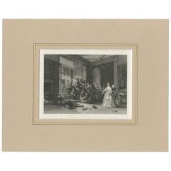 Impression ancienne de la défense du château de Wardour par Simmonds, 1841