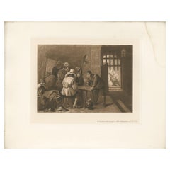 Stampa antica di 'La liberazione di San Pietro' realizzata da D. A. Teniers (1902)