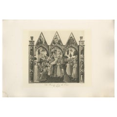 Antique Print of 'The Descente from the Cross' made after Fra Angelico (c.1890)