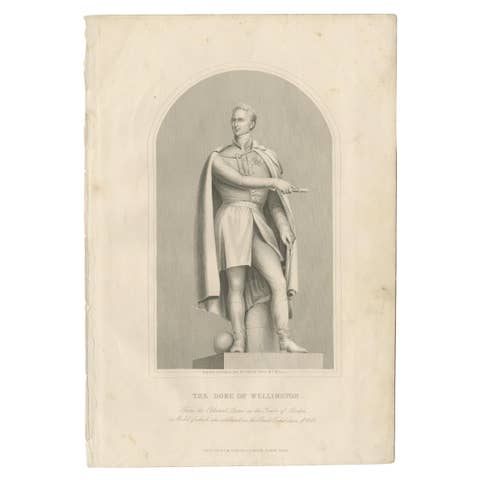 Antique Print of the Duke of Wellington, 1849
