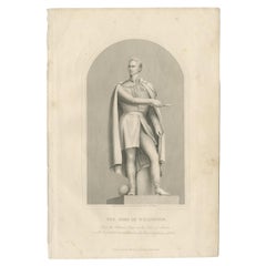 Antique Print of the Duke of Wellington, 1849