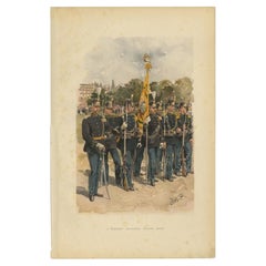 Impression ancienne de l'infanterie néerlandaise, vers 1880