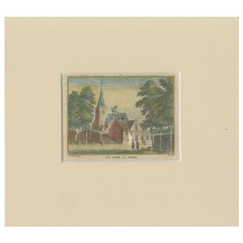 Impression ancienne du village néerlandais de Nederhorst Den Berg, vers 1750