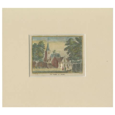 Antique Print of the Dutch Village of Nederhorst Den Berg, C.1750