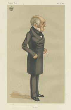Antique Print of the Earl of Powis Published in the Vanity Fair, 1876