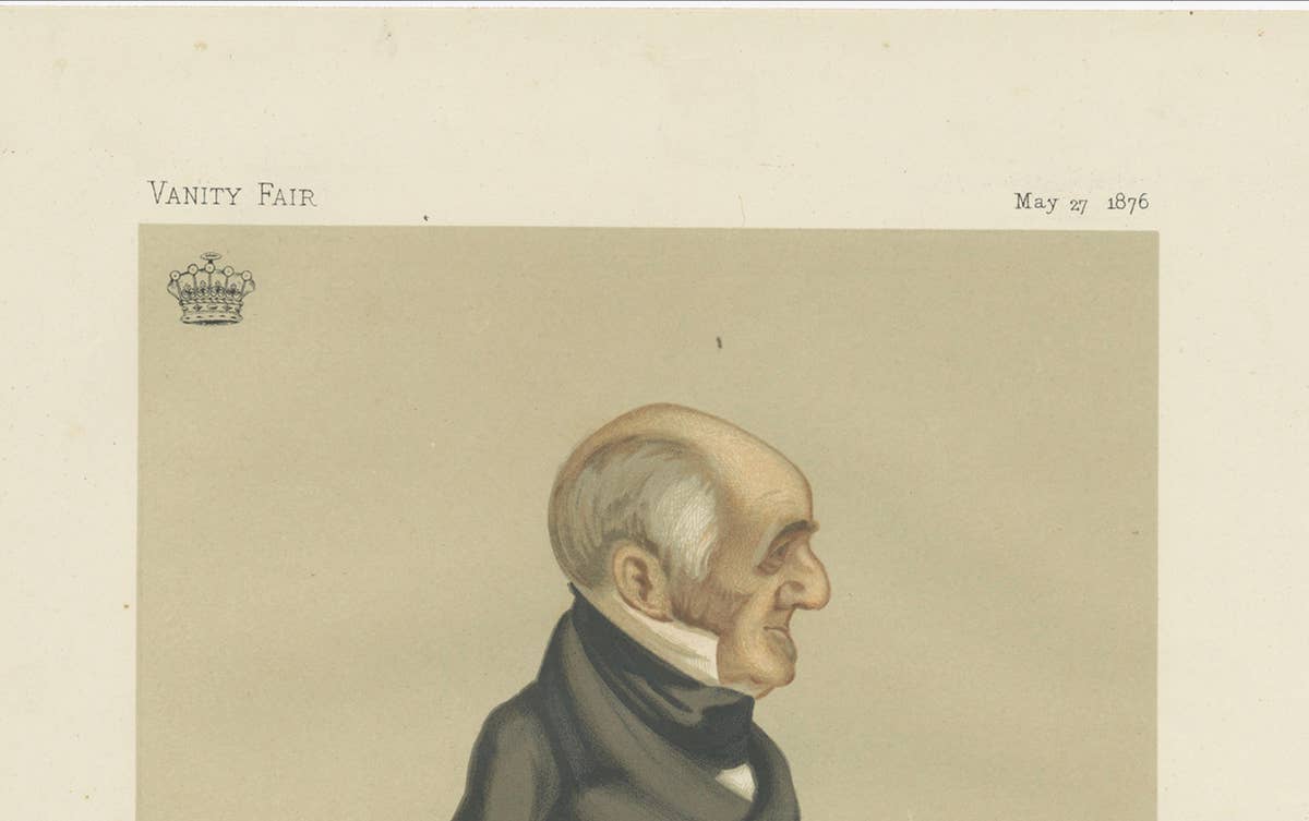 Antique Print of the Earl of Powis Published in the Vanity Fair, 1876