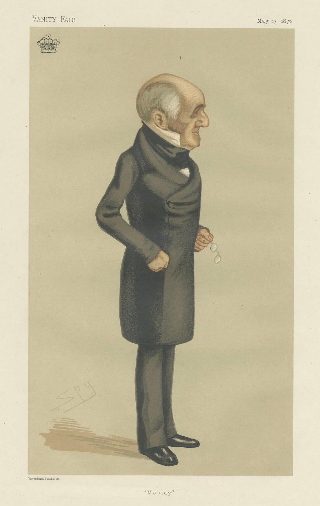 Gravure ancienne du comte de Powis publiée dans le Vanity Fair, 1876 en vente 1