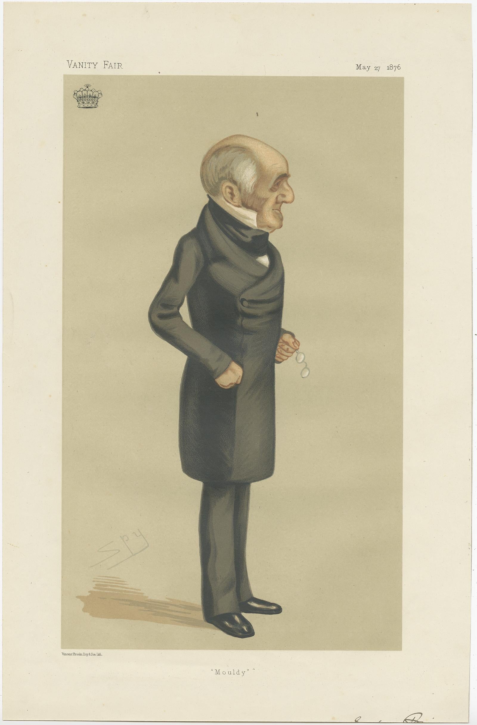 Gravure ancienne du comte de Powis publiée dans le Vanity Fair, 1876 en vente 2