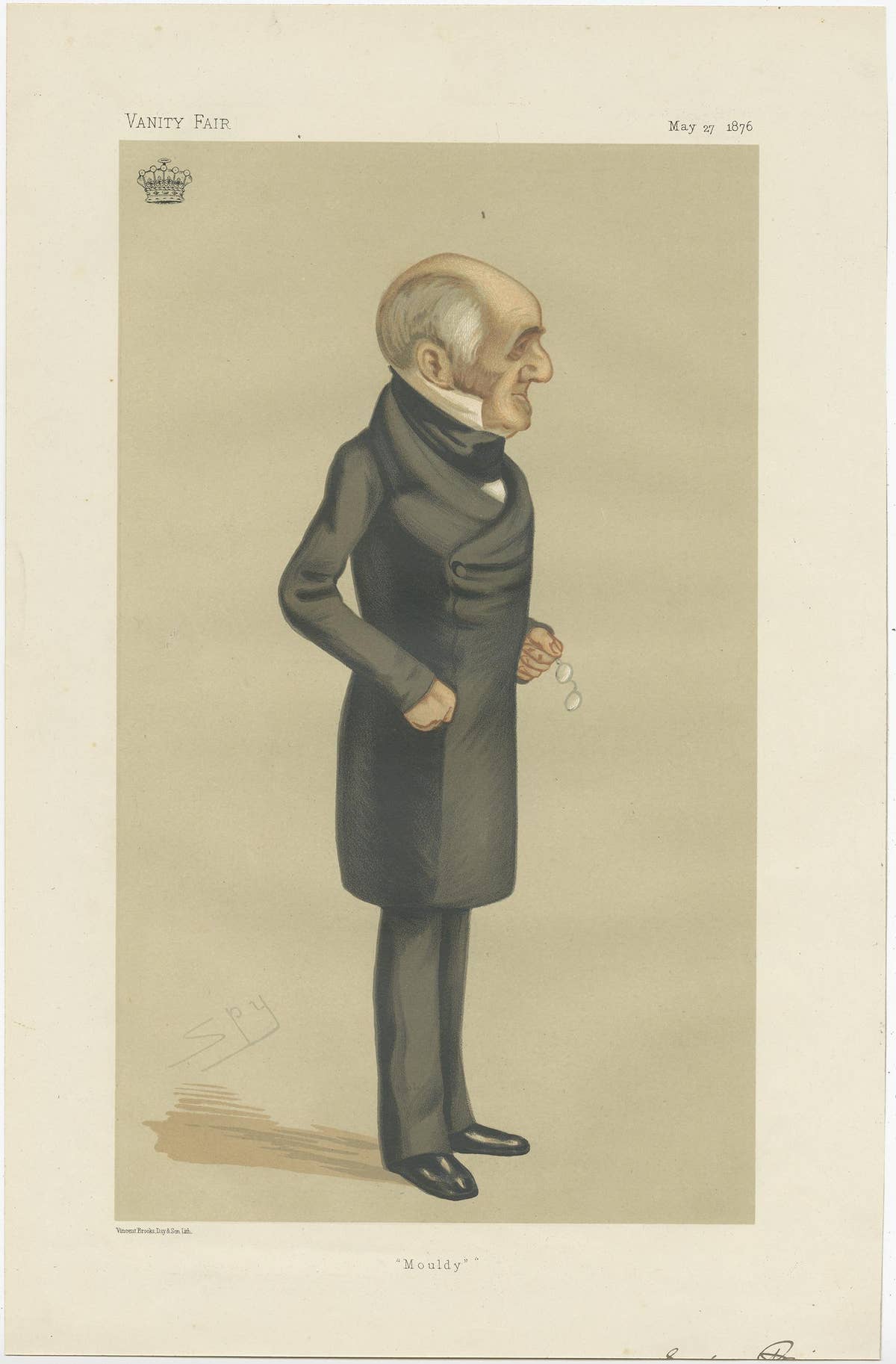 Antique Print of the Earl of Powis Published in the Vanity Fair, 1876